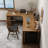 Solid Wood L-Shaped Corner Desk with Storage Shelves-607966958
