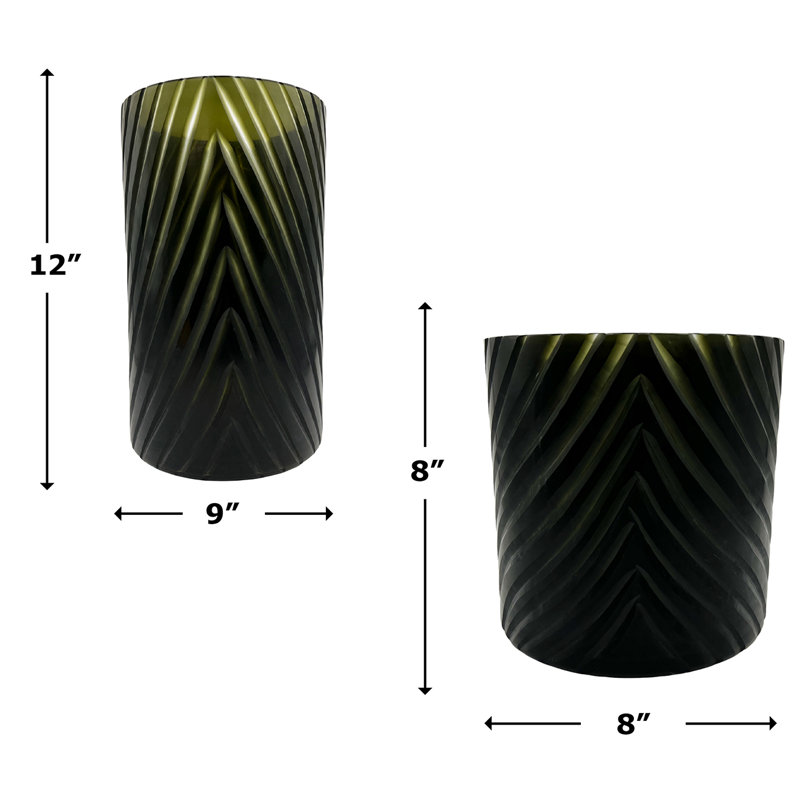 Nestore Handmade Glass Table Vases (Pair)
