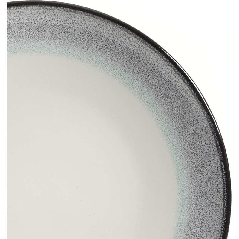 16-piece Reactive Glaze Stoneware Dinnerware Set, Teal, Microwave & Dishwasher Safe