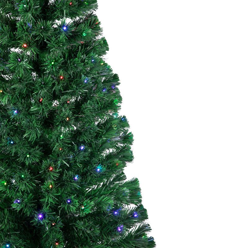 Arbre de Noël 6 po à fibre optique avec lumières DEL 6 po