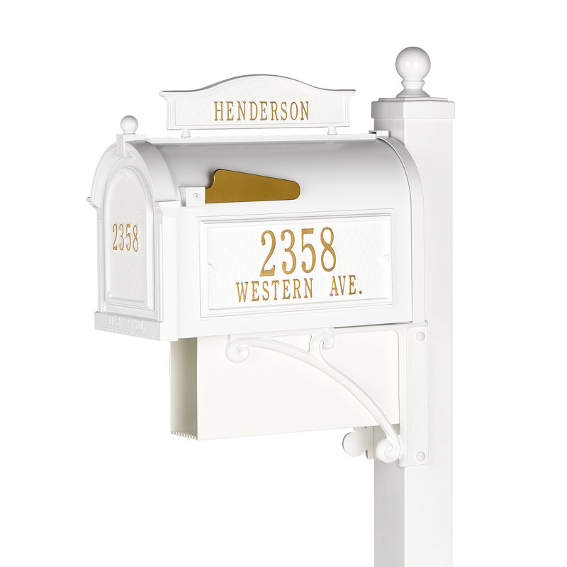 Ultimate Post Mounted Mailbox, White, Yes