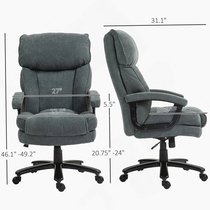 Chaise de bureau avec rembourrage moelleux et pivotant pour une journée de travail et de détente