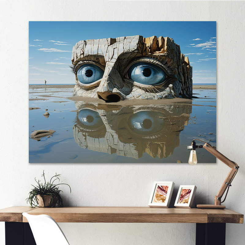 Art mural sur toile, paysage abstrait, Toile tendue, H 24 po x l 32 po x P 1 po