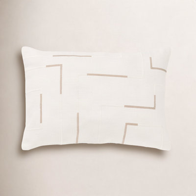 Odile Geometric Cotton Reversible Throw Pillow