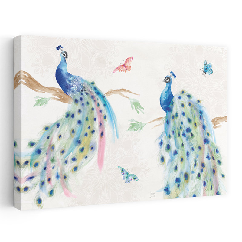 Peacock Glory I Bohemian Animal Blue Bird Bohemian, H 24 po x l 16 po