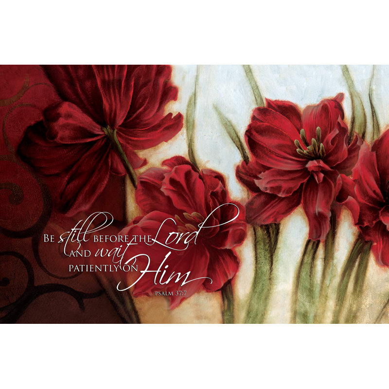 Be Still Flowers - Wrapped Canvas Print, 81cm H x 122cm W x 3.8cm D