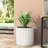 Planter In Antique White - Magnesium Oxide Garden Vase For Homes, 12.41 In. Depth, Width, Height, 9.31 Lb Stylish Tub,