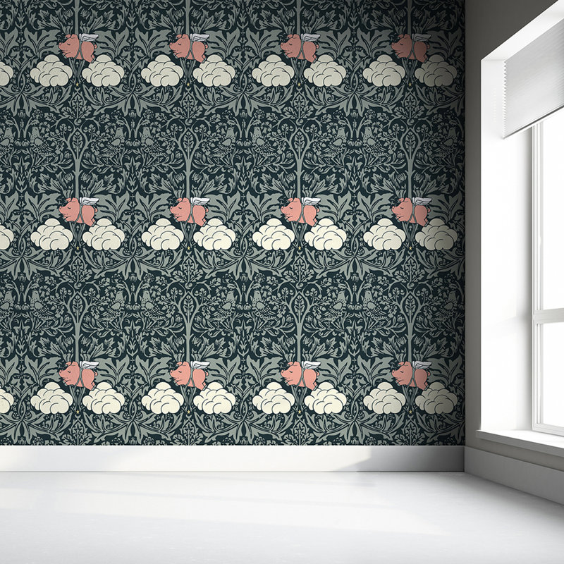 Shelley 10m x 52cm Matte Paste the Wall Wallpaper Roll, Classic Dark Green
