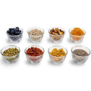 SQARR Small Glass Bowls with Lids - Perfect Prep Bowls for Kitchen Lovers -  Mini Bowls for Candy, Dessert, Nuts, Party, Dips, Condiments, Sauces