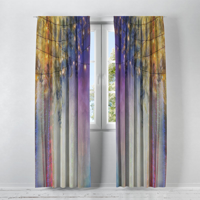 Panneaux de rideaux semi-transparents Chipps Ombre, l 20 po x L 61 po