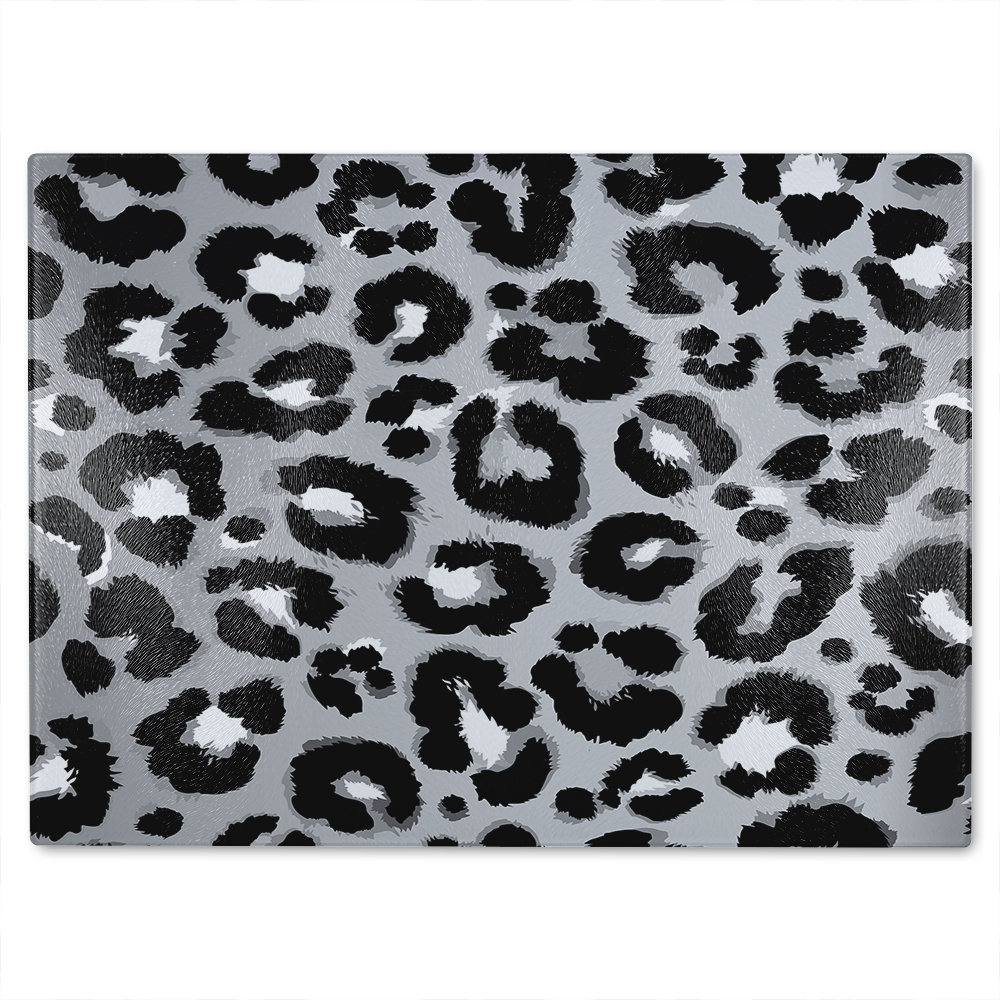 Leopard Print Glass Chopping Board