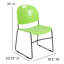 Chaise empilable ultra-compacte avec structure en métal Hercules Series 880 lb.-2055151367-2055151364