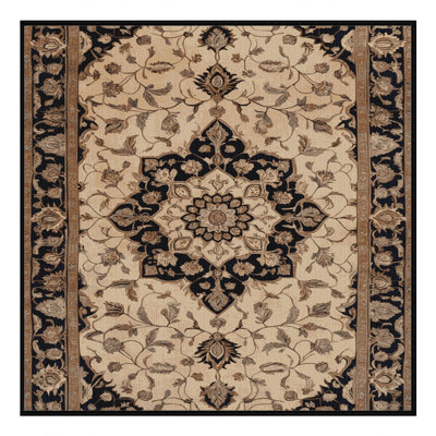 Machine Washable Persian Brown Area Rug