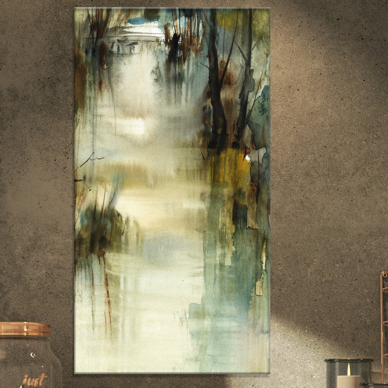 « water leveling level on the river », reproduction sur toile tendue, H 32 po x l 16 po x P 1 po
