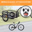 Remorque de cargaison de vélo Aosom, remorque de vélo, chariot de chariot de vélo robuste, rangement compact pliable, avec attelage universel, roues de 16 po, capacité de 88 lb, noir