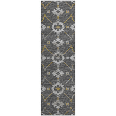 Premium Machine Washable Taquoia AMF122 Gray Rug