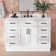 Tidworth 48'' Solid Wood Single Bathroom Vanity with 1.5'' White Quartz Top, Rectangular Sink
