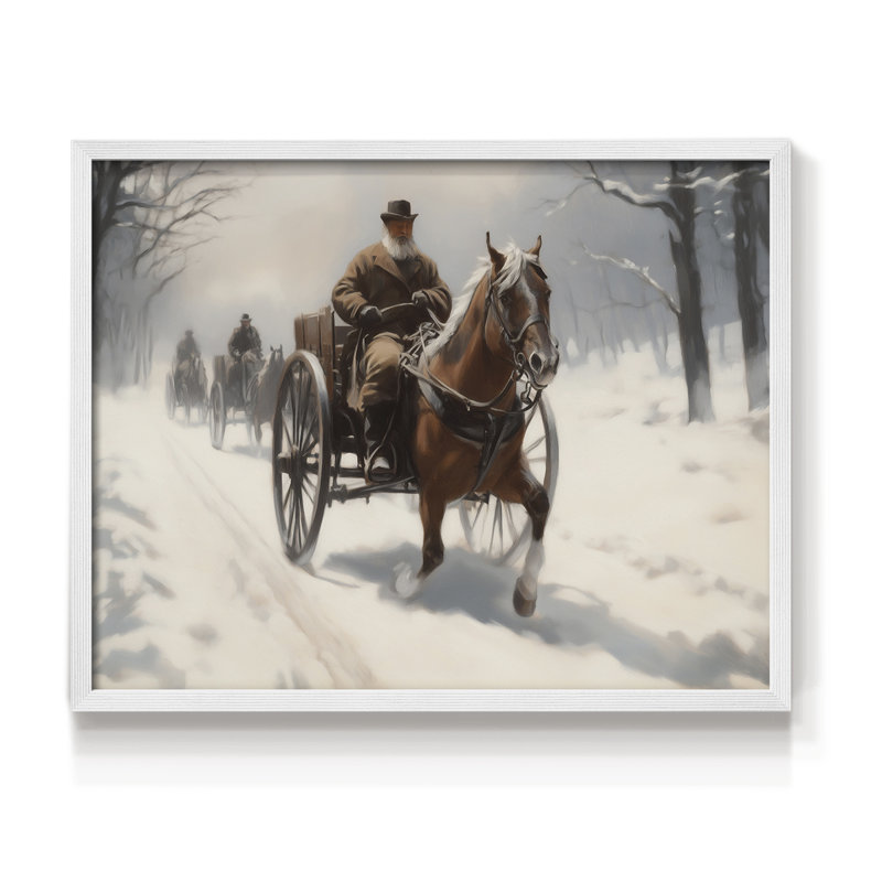 «Chirstmas Art», reproduction encadrée, H 16 po x l 20 po, Blanc