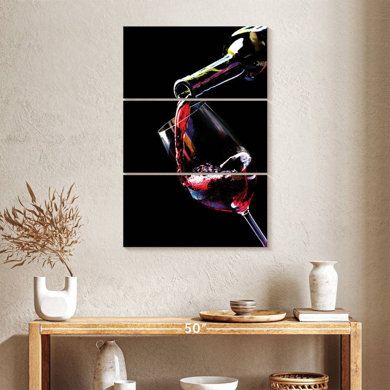 Yarlin Red Wine Stream, 38" H x 24" W