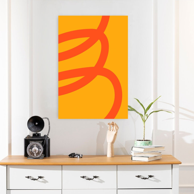 Funkycurvesno01, art abstrait contemporain audacieux, H 24 po x l 16 po