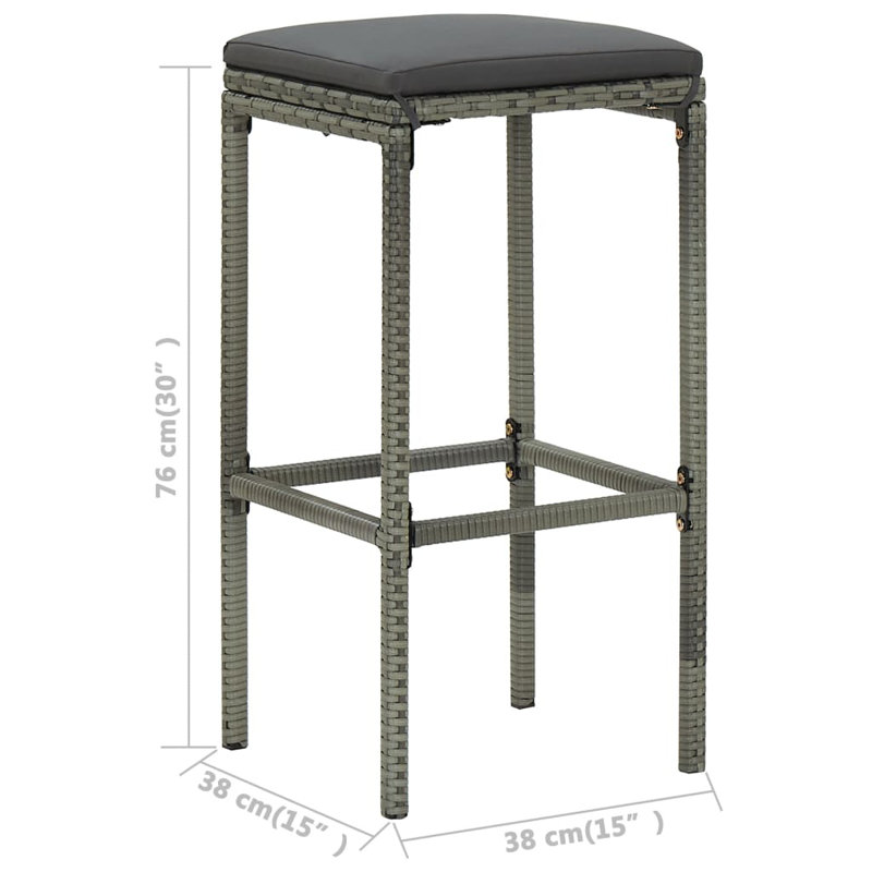 Besseris 8 Seat Bar Height Dining Set with Cushions