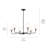 6 - Light Steel Dimmable Classic / Traditional Chandelier-1433420318