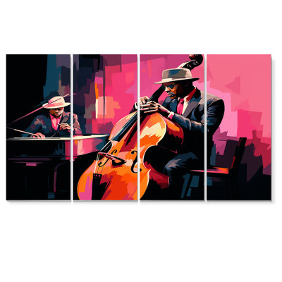 Ensemble de 4 contrebasses et piano Jazz