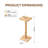Solid Wood Square End Table,Pedestal Drink Table, Small Corner Table，Tall Plant Stand-Wood-186773990