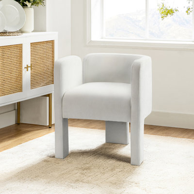 Chaise avec accoudoirs à dossier bas Braien