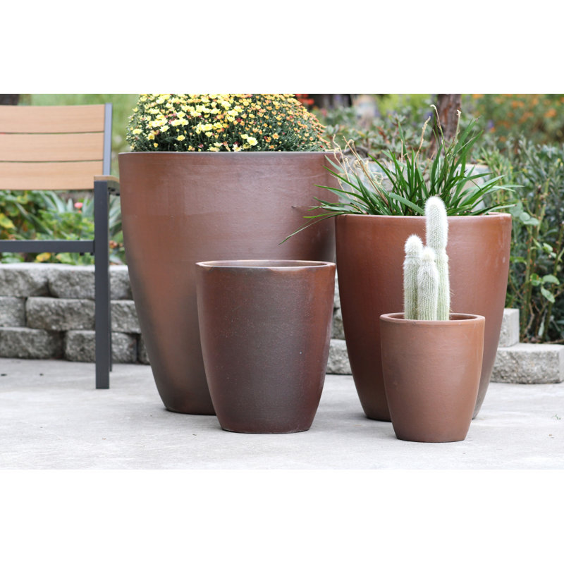 PLANTATOREM Xlg Cone Planter (Organic Clay) - Handcrafted High-Fired Ceramic