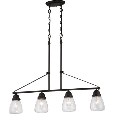 Luminaire suspendu linéaire à 4 lumières pour îlot de cuisine Northpoint