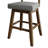 5-Piece Counter-Height Round Dining Set with Tufted Swivel Chairs, Grey-430478207