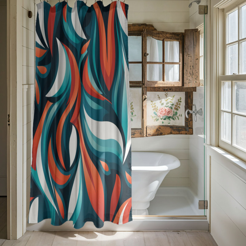 Varied Designs - Rideau de douche Premium, H 74 po x l 71 po