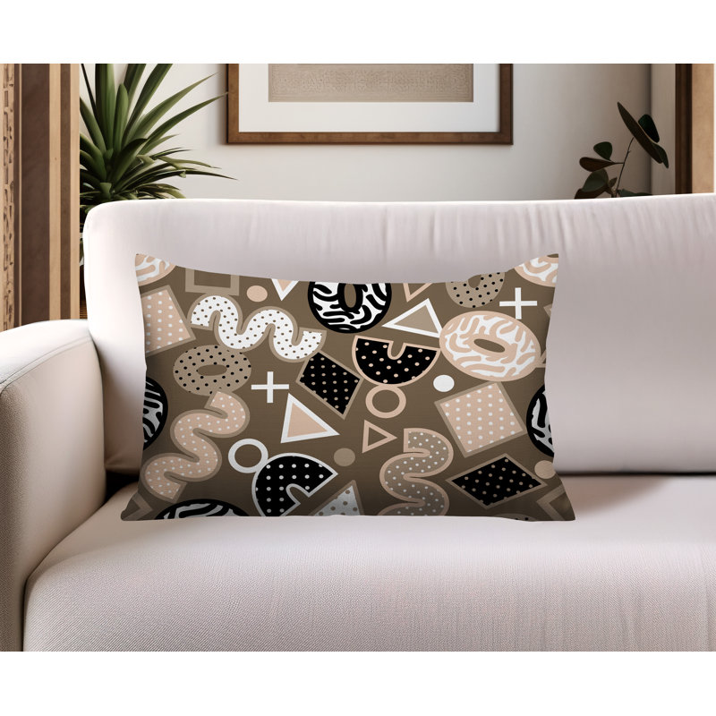 Coussin lombaire réversible intérieur / extérieur Zyra, Rectangle H 18 po x l 25 po