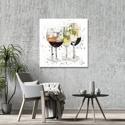 Beautiful Wine Glasses  Food Gastronomy Canvas for Home Decor