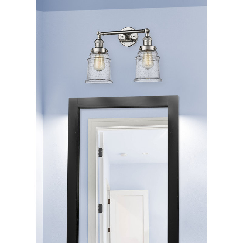 Galaviz 2 - Light Dimmable Vanity Light, Seedy, 6 Watt Vinage LED Bulb, Polished Chrome