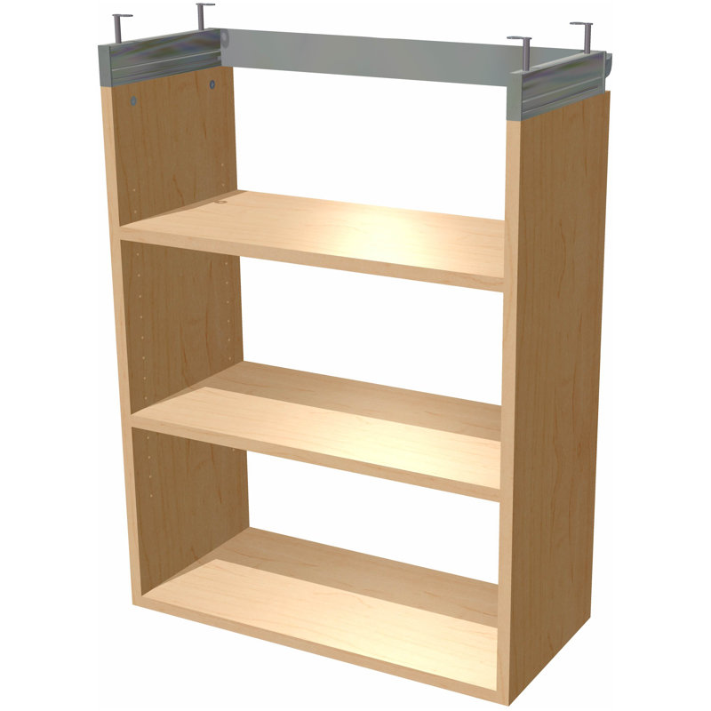 Single Shelf-Hang Closet Shelf with Cubby, 36.50" x 72" x 12.25", Espresso
