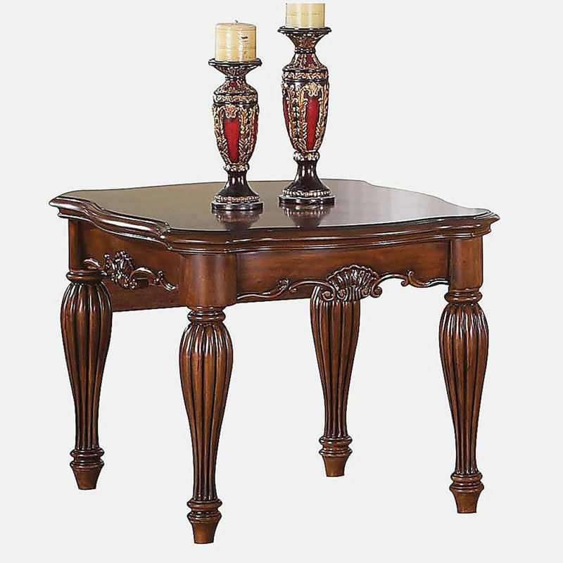 Cherry End Table with Turned Fluted Leg