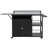Outdoor Rolling Bar Cart Kitchen Island With Storage And Foldable Side Table