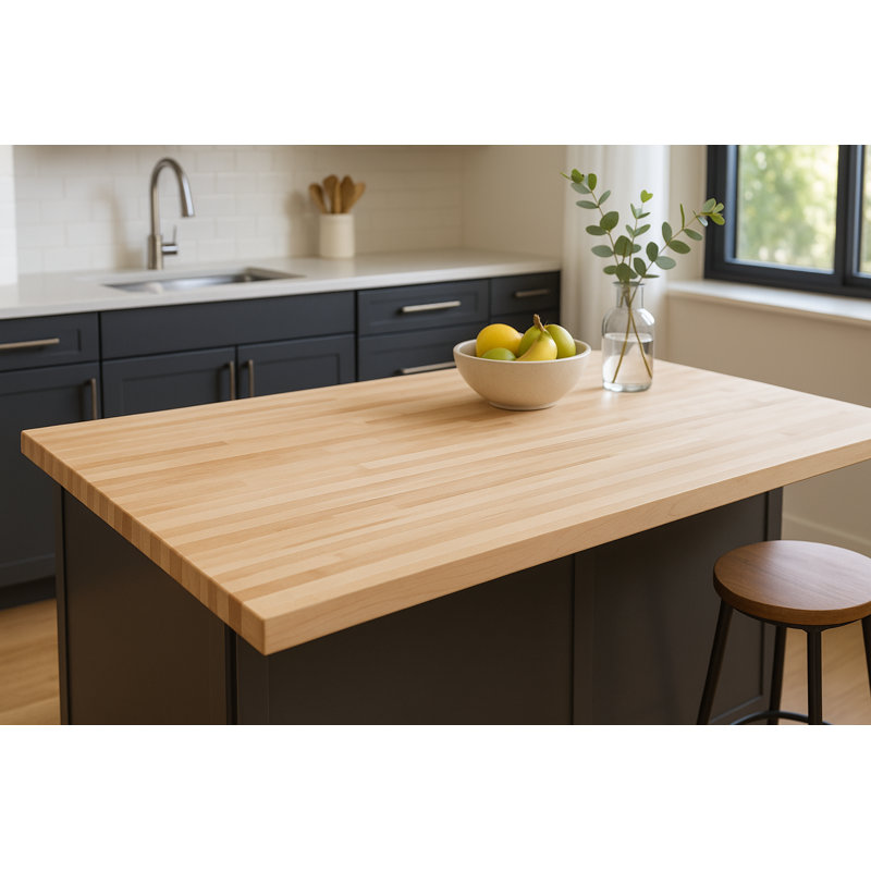 Dessus Knya Butcher Block, 1,5 po x 26 po x 72 po, Érable