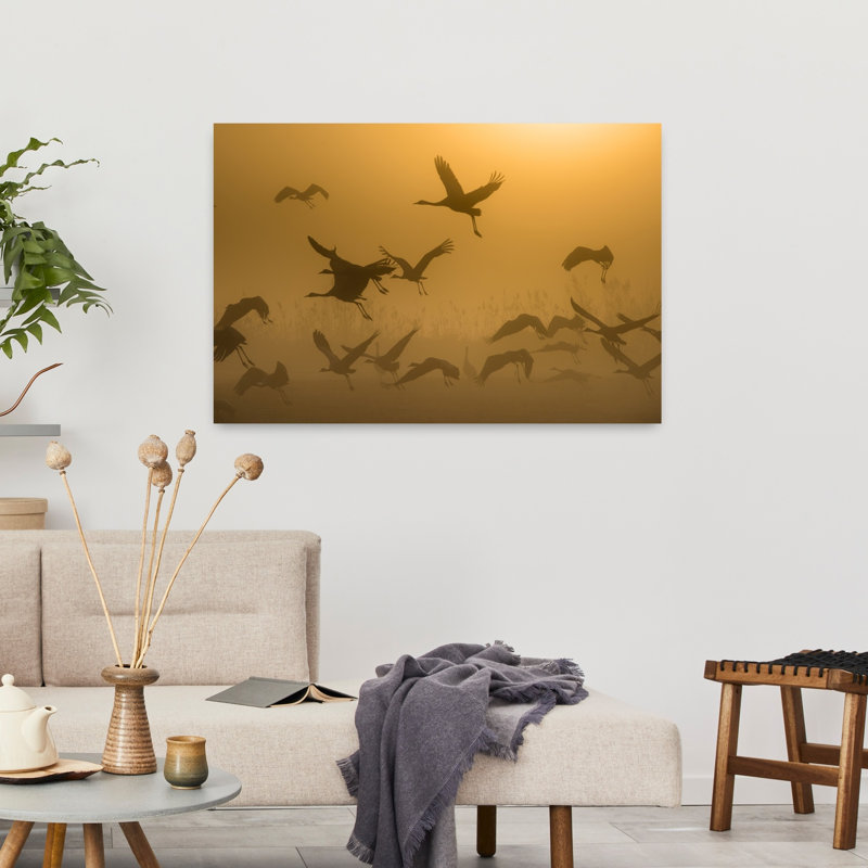 Dashiell Contemporary Art Abstract Contemporary Bird Landscape Nature Wall Art - Wrapped Canvas Print