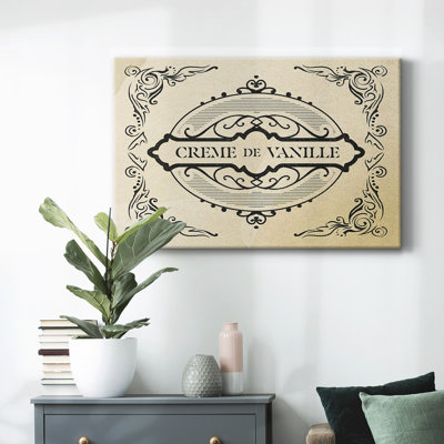 Antique French Label II-Gallery Wrapped Canvas