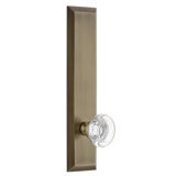 Grandeur Fifth Avenue Tall Plate Double Dummy with Bordeaux Crystal Door Knob