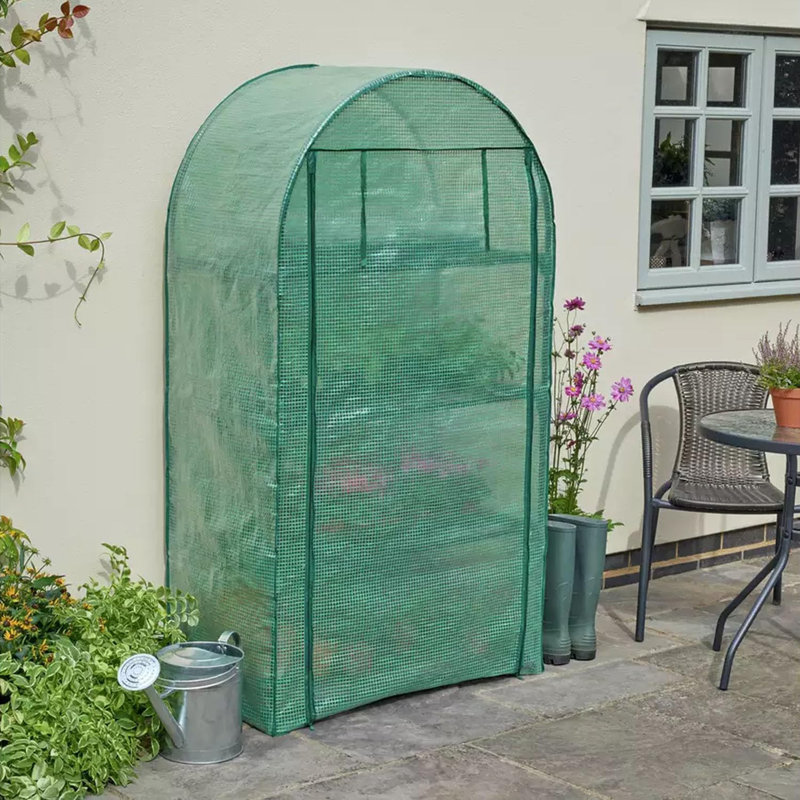 Portable 4 Tier Curved Greenhouse - Compact Plant House With 4 Shelves & Weatherproof Cover - Easy No-Tool Assembly For Gardens, Patios, And Balconies - Roll-Up Zip Door For Ventilation And Access