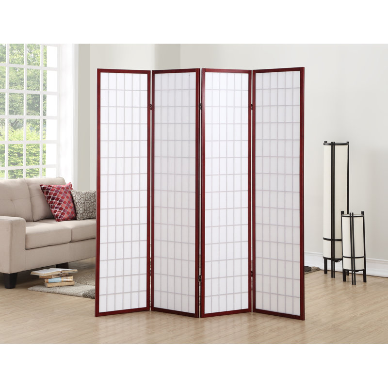 Paravent Shoji pliable Alex 70'' H, Cerisier, 4