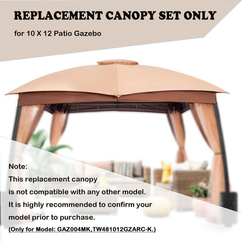 Ensemble de remplacement pour auvent 10 pi x 12 pi, Beige