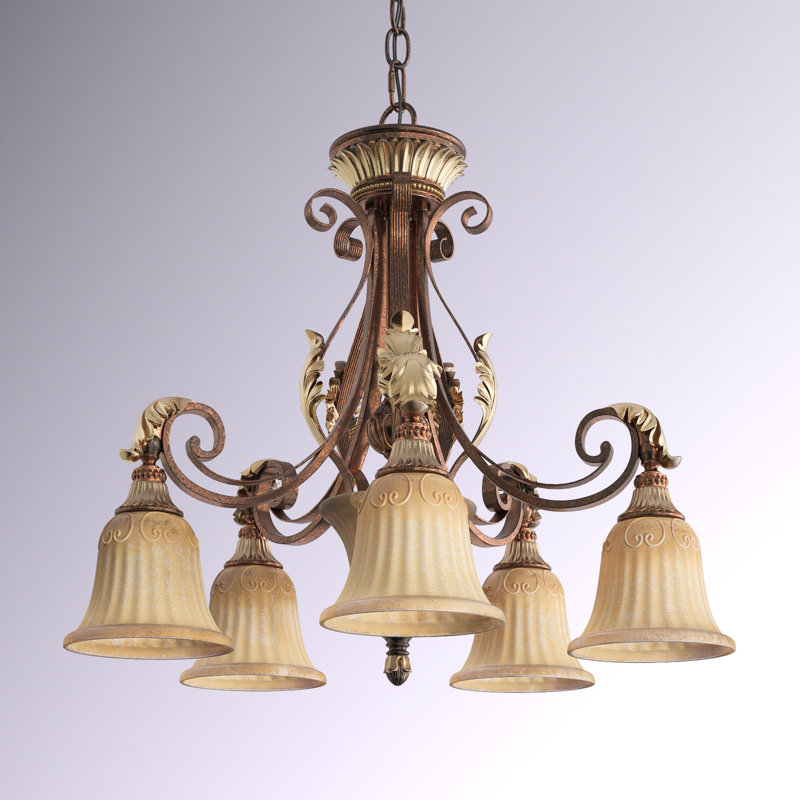 Lustre classique 6 lumières à abat-jour Aike