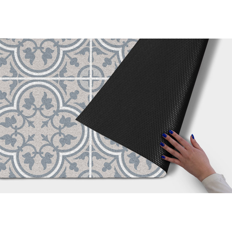 Non-Slip Floral Outdoor Doormat