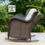 Chaise berçante d'extérieur avec coussins