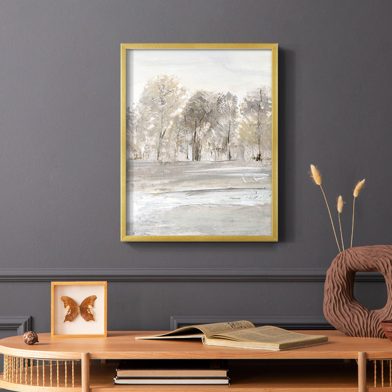 «Meadow's Edge II», reproduction encadrée - bois massif, Or, H 14 po x l 11 po